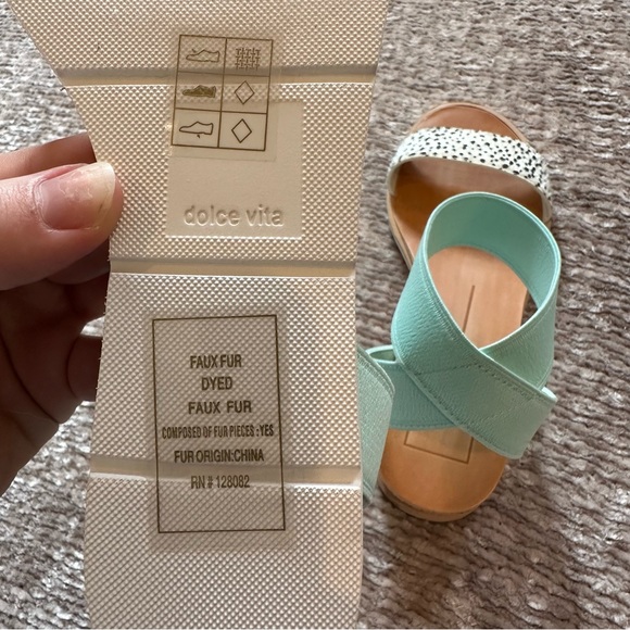 Dolce Vita Mint Multi Elastic Vivian Sandal - Picture 5 of 6
